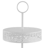 23inch Tall 3-Tier White Metal Reversible Cupcake Stand, Dessert Holder, Display Serving Tray
