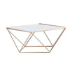 14inch Gold Metal Geometric Cake Stand Display Centerpiece Pedestal Riser with Square Glass Top