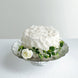 Silver Glass Pedestal Cake Stand Plate Cupcake Holder Dessert Appetizer Display Scalloped Edge