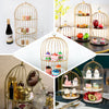 22inch Crystal Top 3 Tier Bird Cage Cupcake Cake Stand, Serving Tray With Option To Hang Mirror Base