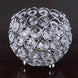 4inch Round Silver Crystal Beaded Metallic Votive Tealight Candle Holder, Multipurpose Table Vase