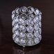 4inch Tall Silver Crystal Beaded Metallic Votive Tealight Candle Holder Multipurpose Table Vase