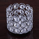 3inch Tall Silver Crystal Beaded Metal Votive Tealight Candle Holder Multipurpose Table Vase