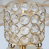 3inch Tall Gold Crystal Beaded Metal Votive Tealight Candle Holder, Multipurpose Table Vase