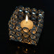 3inch Silver Metallic Square Votive Tealight Candle Holder, Multipurpose Table Vase
