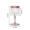 Blush/Rose Gold Crystal Beaded Chandelier Votive Pillar Candle Holder Metal Tealight Candle Stand