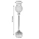 16inch Tall Silver Crystal Votive Pillar Candle Holder, Metal Tealight Round Candle Stand
