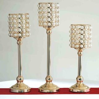 Stunning Gold Pillar Candle Stands for a Luxurious Look