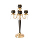 25inch Gold/Black 5 Arm Metal Tealight Votive Candelabra Candle Holder Centerpiece#whtbkgd