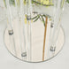Round Cluster Taper Candelabra Candle Holders, Votive Pillar LED Candle Holders Round Mirror Base
