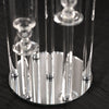 33inch Clear 7 Arm Crystal Cluster Round Taper Candelabra, Candle Holder Pillar Candles Mirror Base#whtbkgd