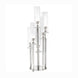 Clear 7 Arm Crystal Cluster Round Taper Candelabra, Candle Holder Pillar Candles Mirror Base