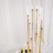 58inches Gold 16 Arm Cluster Taper Candle Holder With Clear Glass Shades Large Candle Arrangement