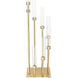 Gold 8 Arm Cluster Taper Candle Holder With Clear Glass Shades, Large Candle Arrangement#whtbkgd