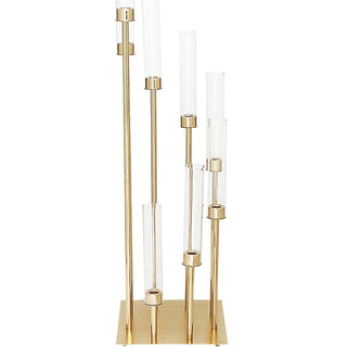 Add Elegance to Any Occasion with the 42" Gold 8 Arm Cluster Taper Candle Holder