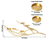 3ft Gold Manzanita Tree Branch Candelabra Metal Twig Branch Candle Holder Stand