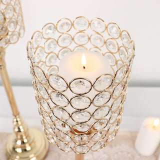 Elevate Your Decor with Elegant Metallic Gold Votive Candle Holders