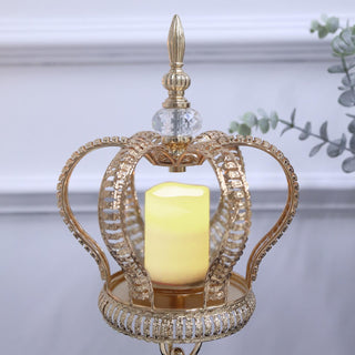 Stylish Gold Spiral Pillar Candle Holder
