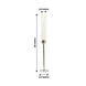 2 Pack | 20inch Silver Metal Clear Glass Hurricane Candle Stands With Glass Chimney Candle Shades