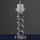 7inch Tall Gemcut Premium Crystal Glass Votive Candle Holder Stand