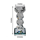 6inch Tall Gemcut Premium Crystal Glass Votive Candle Holder Stand