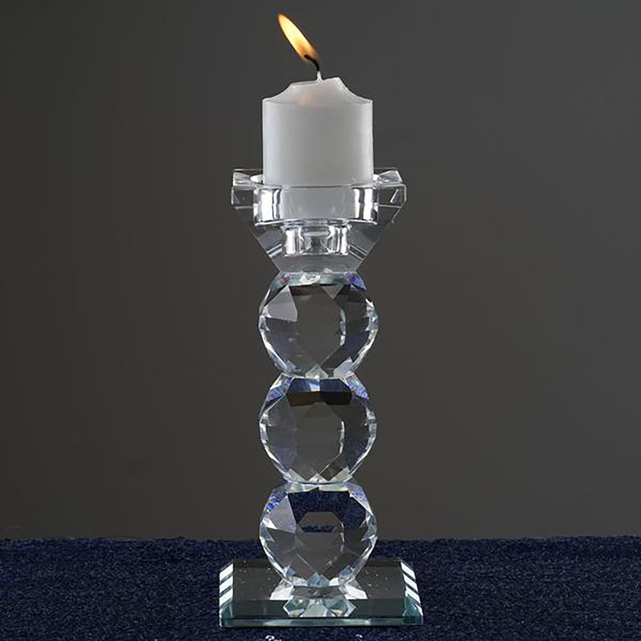 6inch Tall Gemcut Premium Crystal Glass Votive Candle Holder Stand