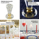 3inch Tall Gemcut Premium Crystal Glass Taper Candlestick Holder Stand With Gold Metal Stem