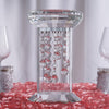 11inch Gemcut Premium Glass Crystal Pillar Candle Holder, Pedestal Stand Chandelier Crystal Chains