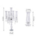 32inch 5 Arm Premium Crystal Glass Taper Candle Holder Candelabra With Chandelier Chains
