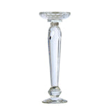 2 Pack 11inch Premium Cut Crystal Glass Pillar Candle Holder Stands, Kissing Ball Flower Pedestals