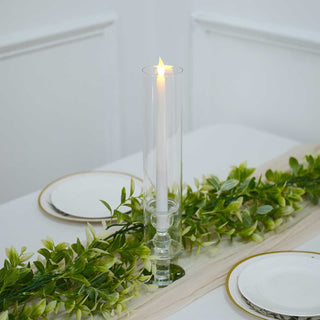 Enhance Your Space with Clear Crystal Glass Hurricane Taper Candle Holders
