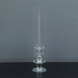 2 Pack | 14inch Tall Clear Crystal Glass Hurricane Taper Candle Holders