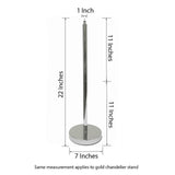 3 Pcs | Silver Stainless Steel Chandelier Lamp Stand Poles & Base