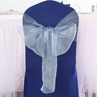 Dusty Blue Sheer Chiffon Fabric Bolt: Add Elegance and Grace to Your Event Decor