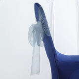 12inch x 10yd | Dusty Blue Sheer Chiffon Fabric Bolt, DIY Voile Drapery Fabric