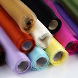 12inch x 10yd | Fuchsia Sheer Chiffon Fabric Bolt, DIY Voile Drapery Fabric