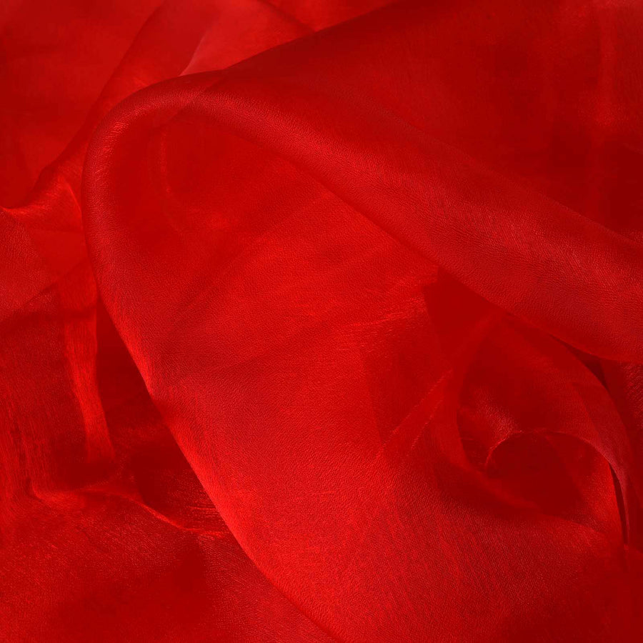 12inch x 10yd | Red Sheer Chiffon Fabric Bolt, DIY Voile Drapery Fabric#whtbkgd