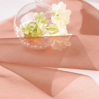 Terracotta (Rust) Sheer Chiffon Fabric Bolt for Wedding and Party Décor