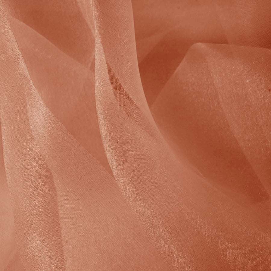 12inchx10yd Terracotta (Rust) Sheer Chiffon Fabric Bolt, DIY Voile Drapery Fabric#whtbkgd