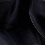 54inch x 10yard | Black Solid Sheer Chiffon Fabric Bolt, DIY Voile Drapery Fabric