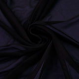 54inch x 10yard | Black Solid Sheer Chiffon Fabric Bolt, DIY Voile Drapery Fabric