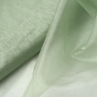 High-Quality Sage Green Solid Sheer Chiffon Fabric Bolt for Bulk Orders