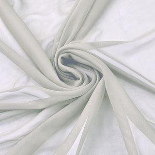 Ivory Solid Sheer Chiffon Fabric Bolt for Elegant Event Decor