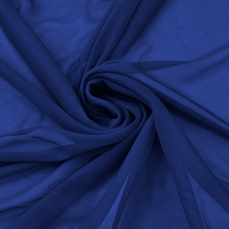 54inch x 10yard | Navy Blue Solid Sheer Chiffon Fabric Bolt, DIY Voile Drapery Fabric