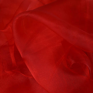 Red Solid Sheer Chiffon Fabric Bolt for Event Decor