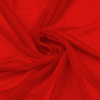 Red Solid Sheer Chiffon Fabric Bolt