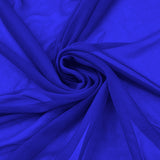54inch x 10yard | Royal Blue Solid Sheer Chiffon Fabric Bolt, DIY Voile Drapery Fabric