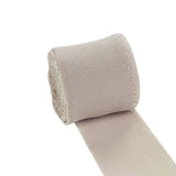 6yd Natural Silk-Like Chiffon Linen Ribbon Roll For Bouquets, Wedding Invitations Gift Wrapping