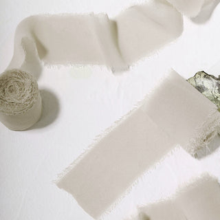 Add a Touch of Elegance to Your Gifts and Decor with Natural Silk-Like Chiffon Linen Ribbon