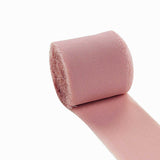 6yd Dusty Rose Silk-Like Chiffon Linen Ribbon Roll For Bouquets, Wedding Invitations Gift Wrapping